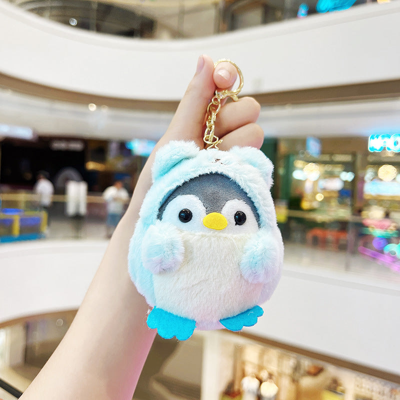 Porte-clé peluche pingouin
