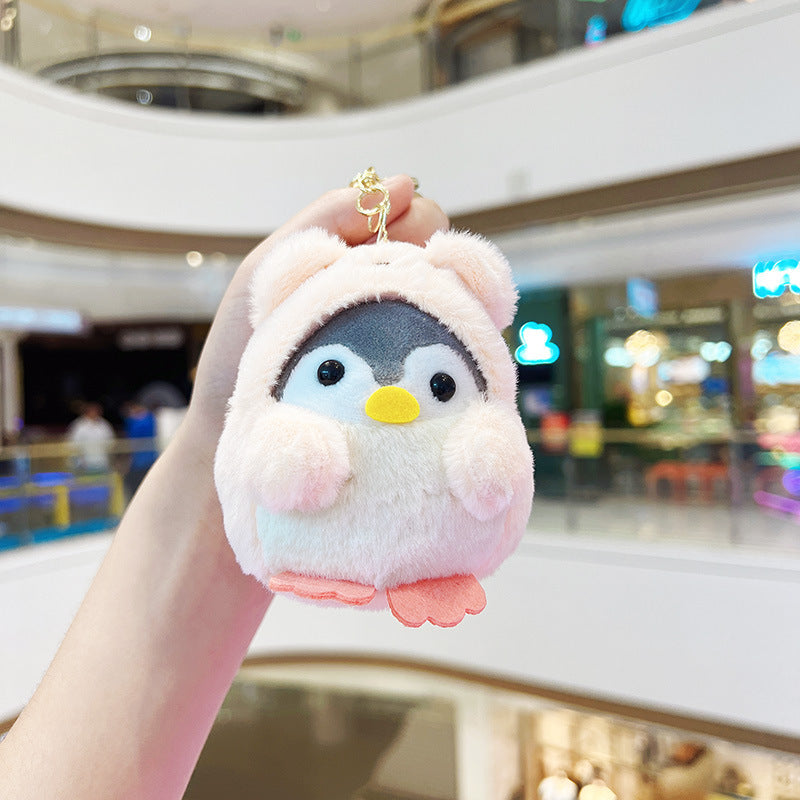 Porte-clé peluche pingouin