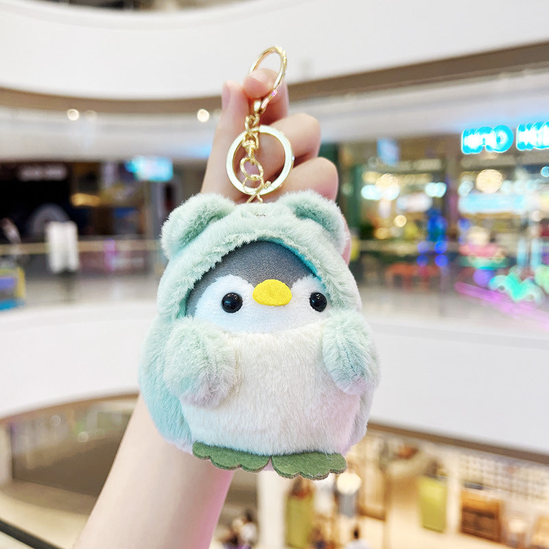 Porte-clé peluche pingouin