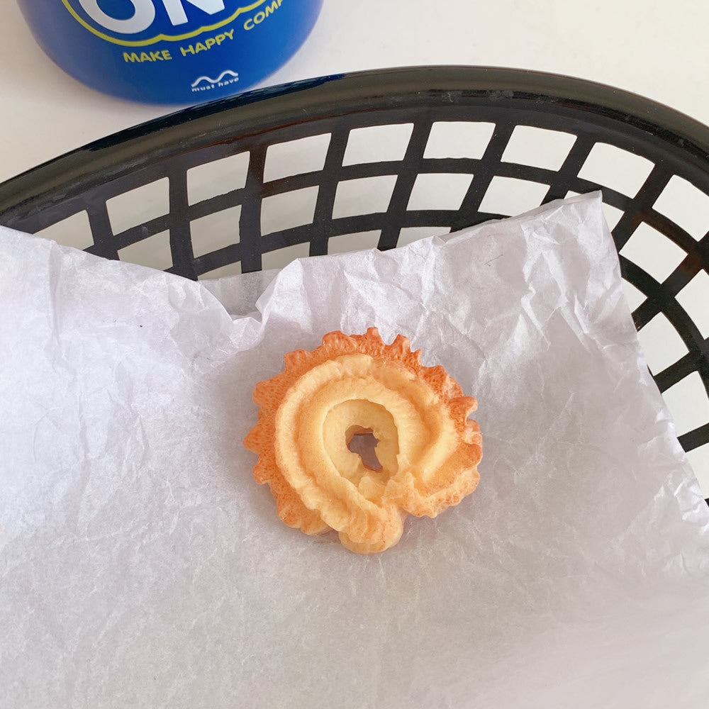 Épingle à cheveux en acrylique en forme de biscuit
