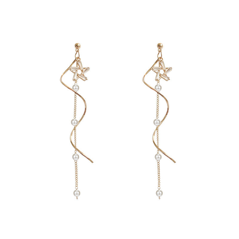 Boucle d'oreille étoile avec perles