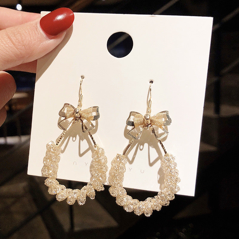 Boucle d'oreilles noeud papillon style princess