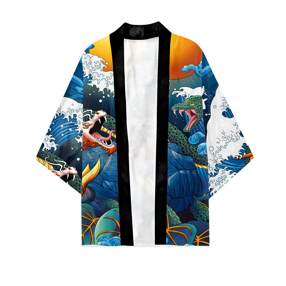 Kimono de style japonais à 3/4 manches