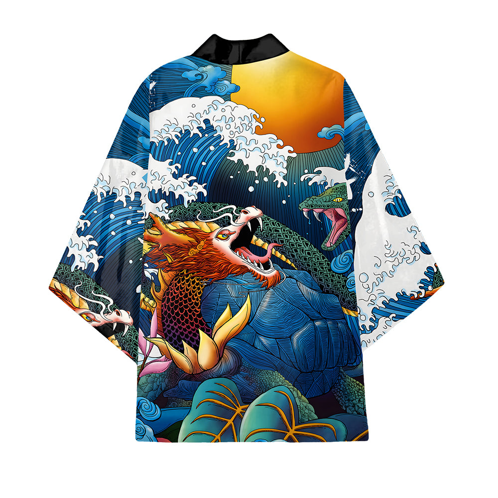 Kimono de style japonais à 3/4 manches