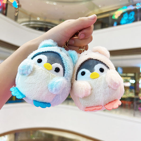 Porte-clé peluche pingouin