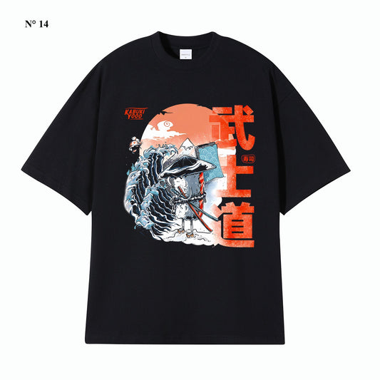 T-shirt noir en coton