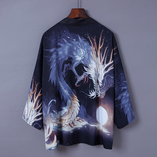 Kimono de style japonais à 3/4 manches