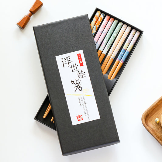 Coffret de Baguettes Japonaises - couleurs simples