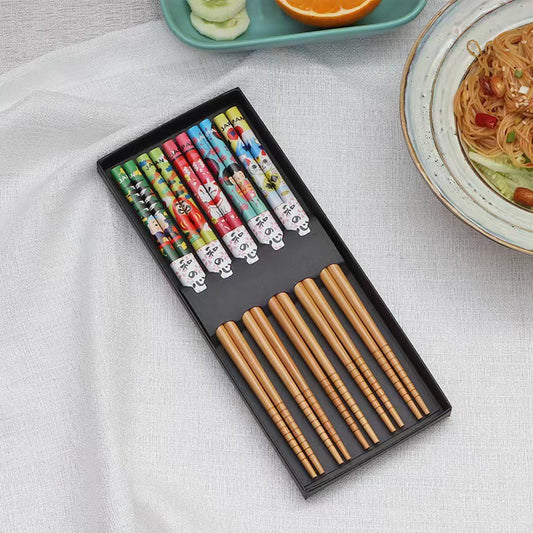 Coffret Baguettes Japonaises Daruma ( lot de 5 paires )