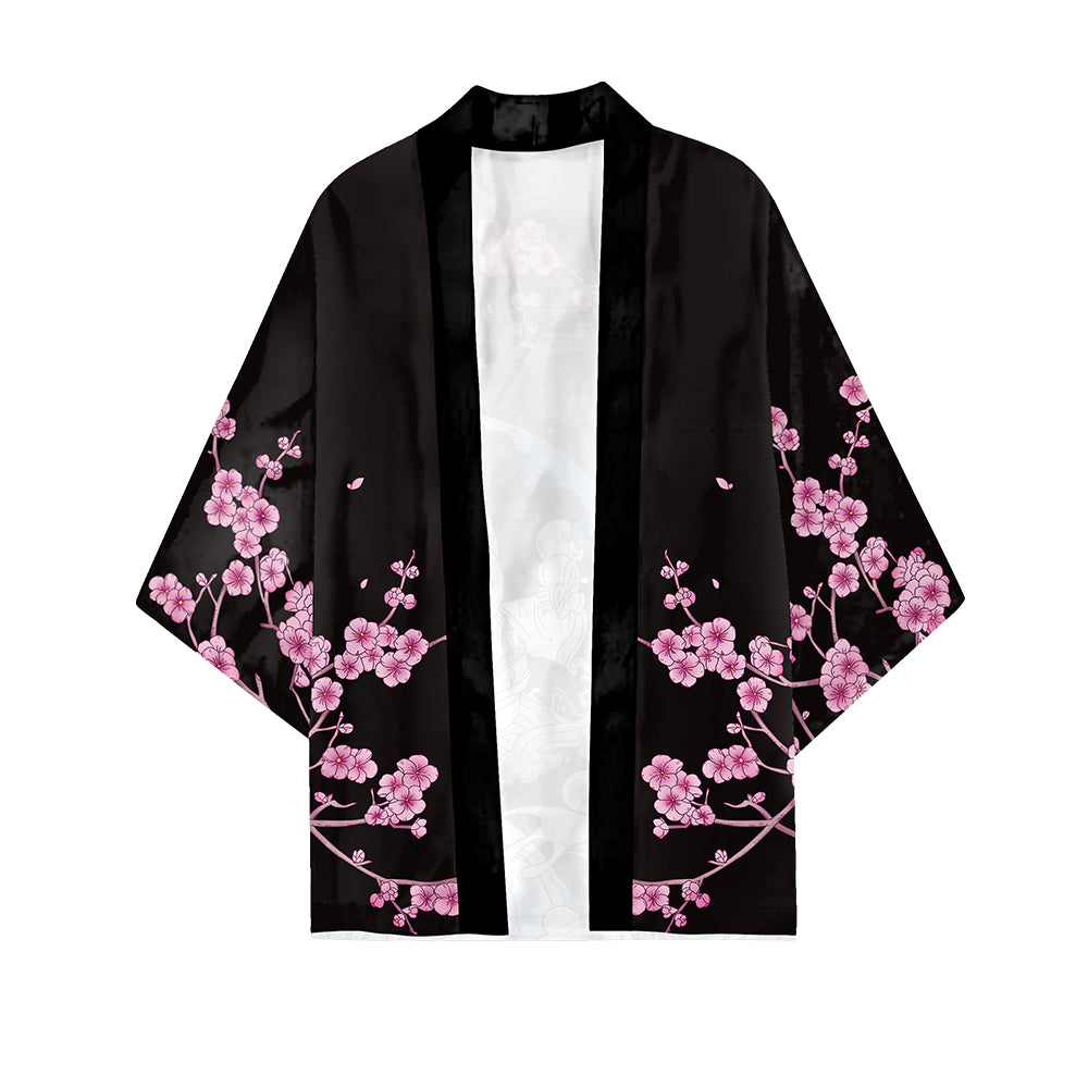 Kimono de style japonais à 3/4 manches