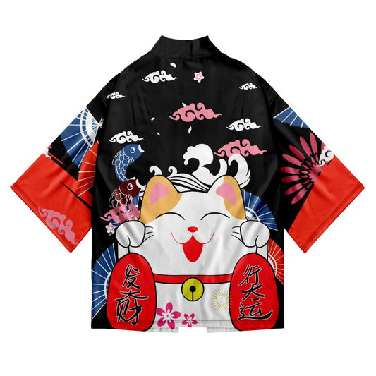 Kimono de style japonais à 3/4 manches
